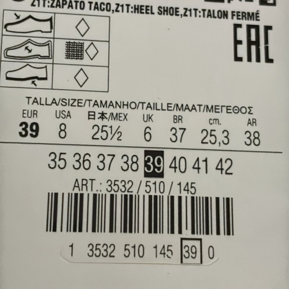 NWT. Zara Caramel Faux-Patent Slingback High Heel Court Shoes. Size 8. - Picture 6 of 6